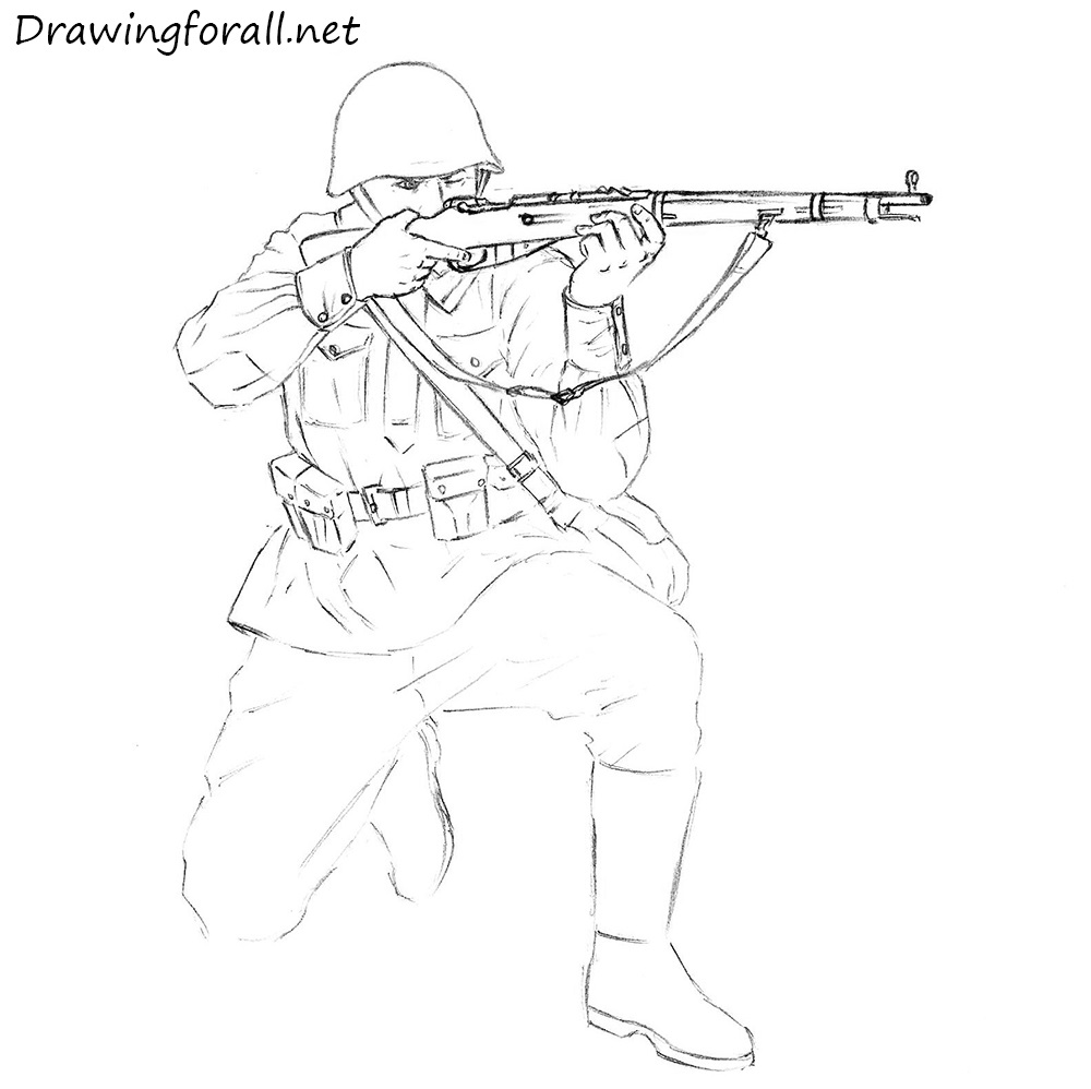 how to draw an army