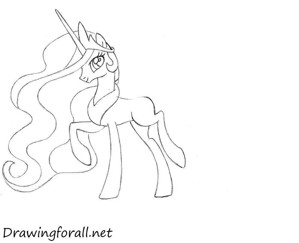 princess pony drawing