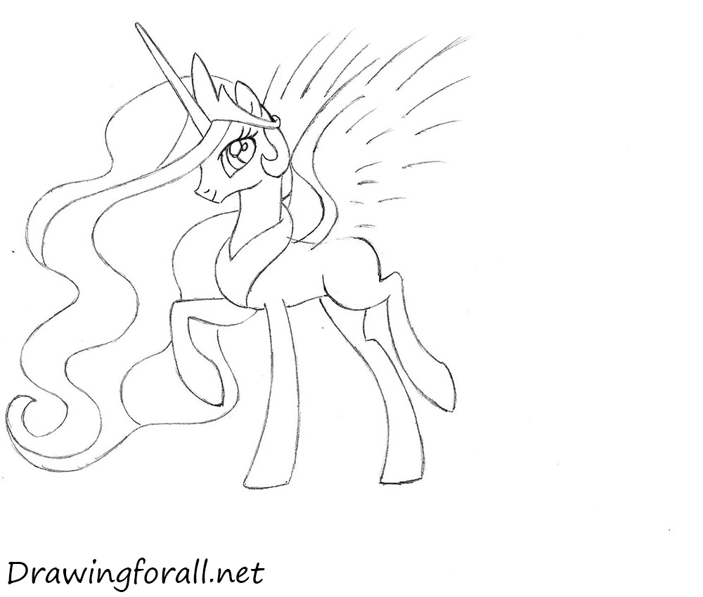 how to draw princess pony