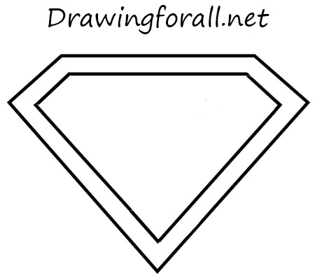 how to draw the superman logo with a pencil