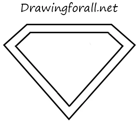 how to draw the superman logo with a pencil