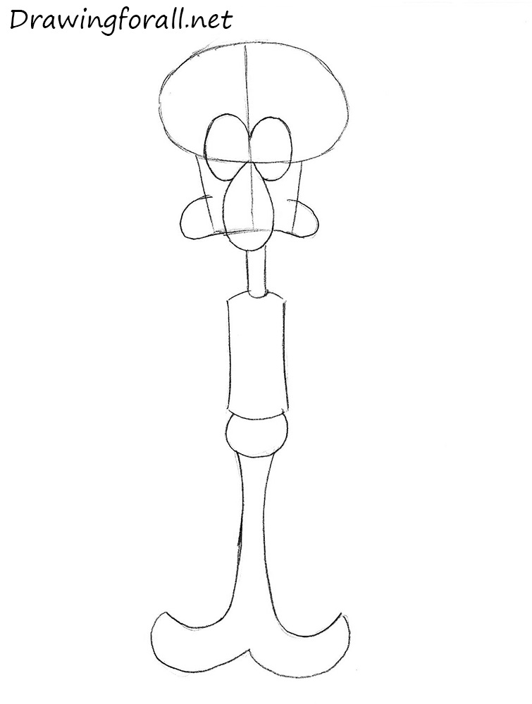 how to draw squidward from spongebob