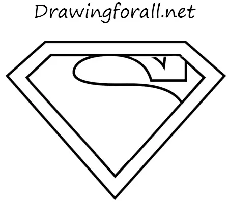 the superman logo drawing