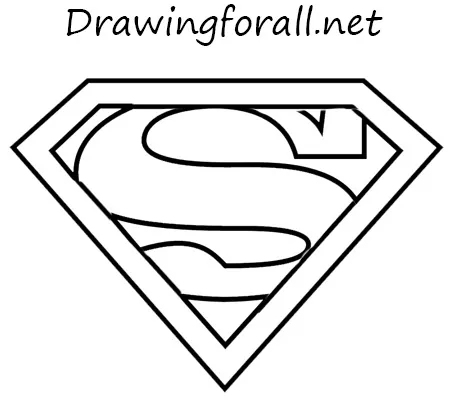 how to draw the superman sign