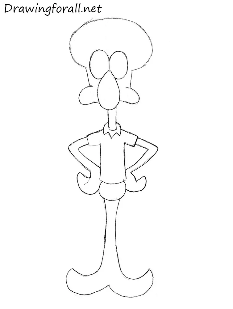 squidward drawing