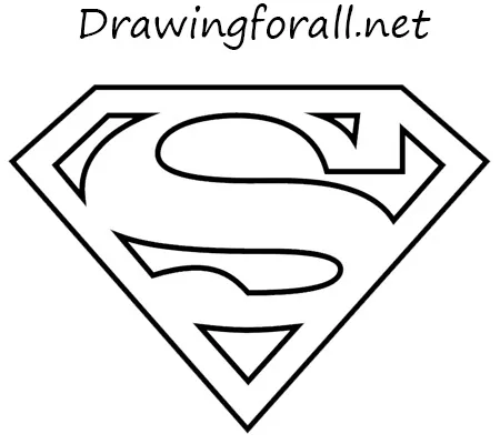 superman logo coloring page