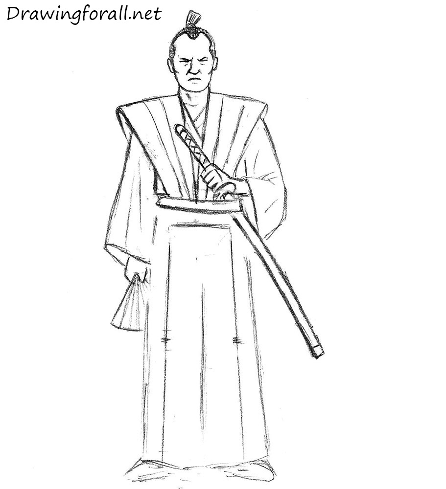 how to draw a samurai for beginners