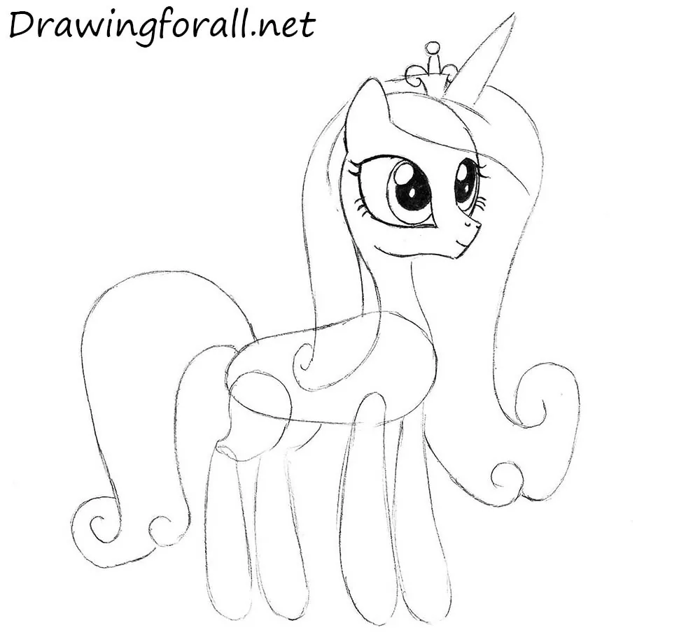 How to Draw Princess Cadence step by step