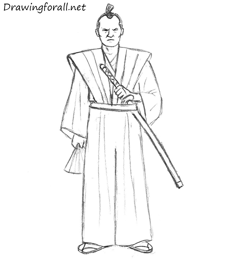 how to draw a samurai for beginners