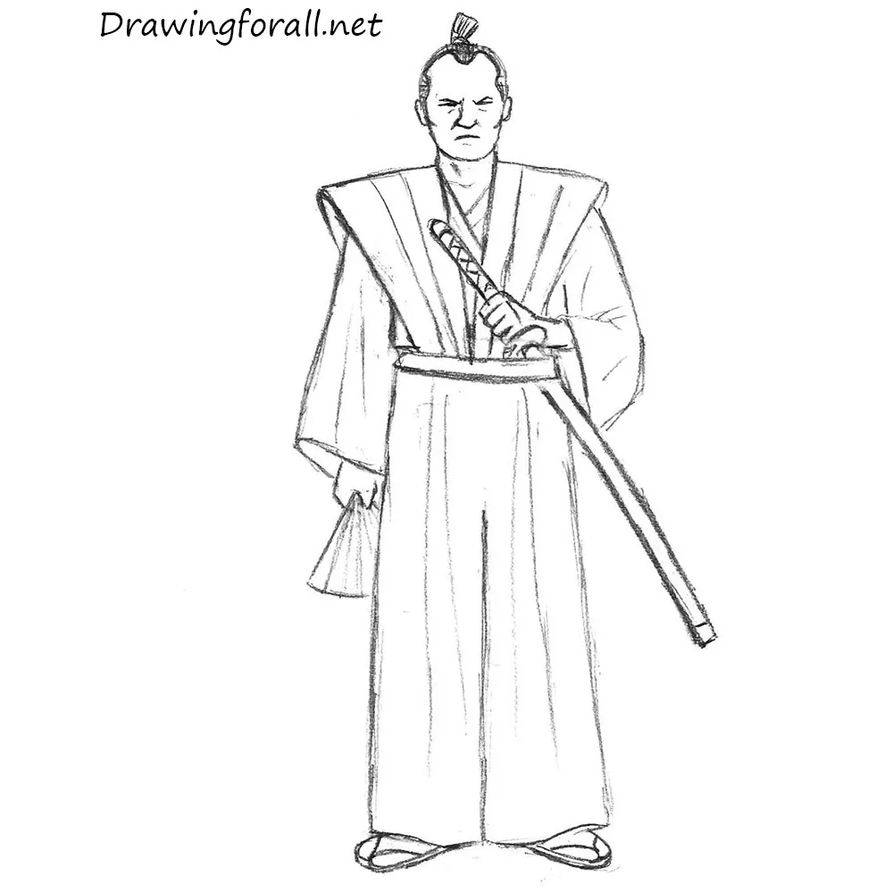 ancient samurai drawing