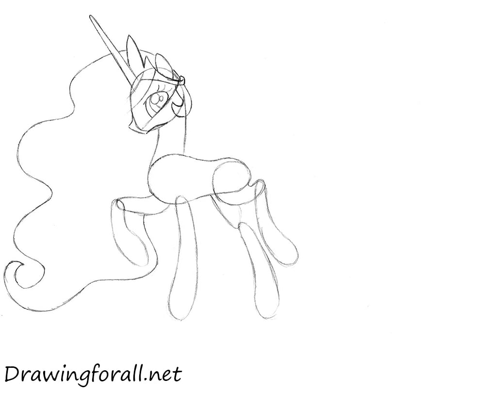 how to draw princess celestia step by step