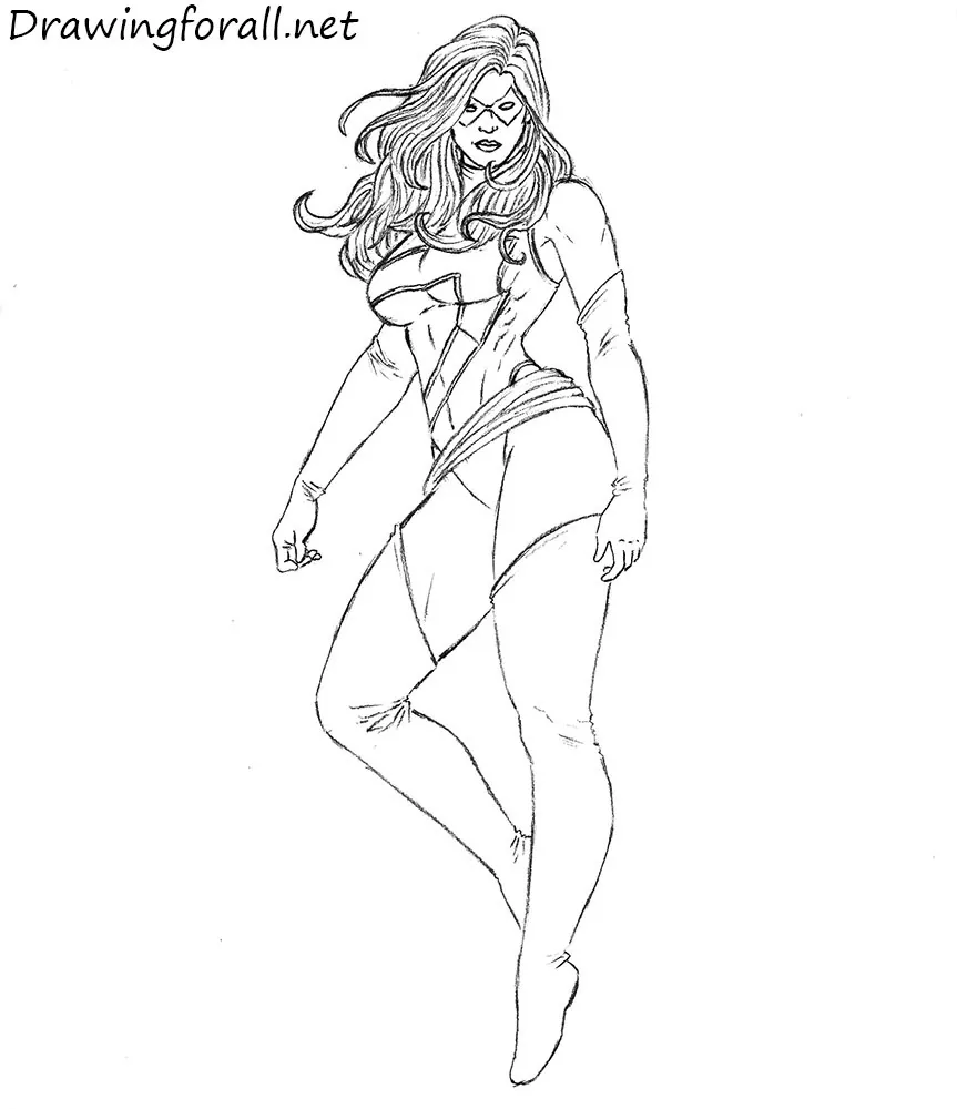 Miss Marvel drawing