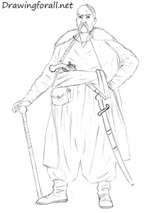 how to draw a Cossack step by step | Drawingforall.net