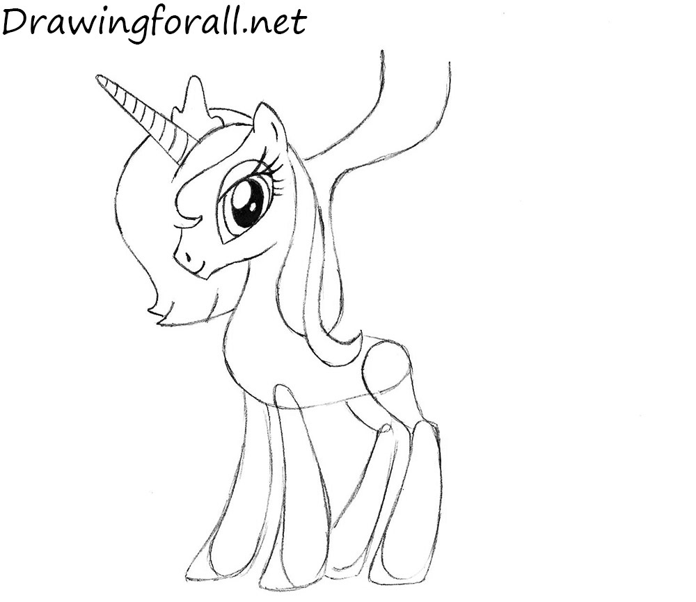 my little pony luna drawing