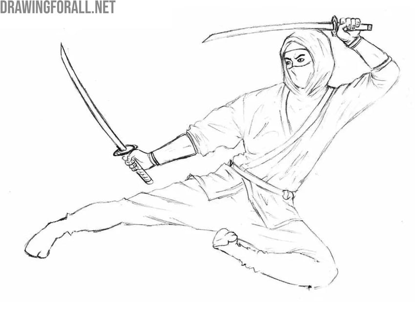 Detail the second arm and katana