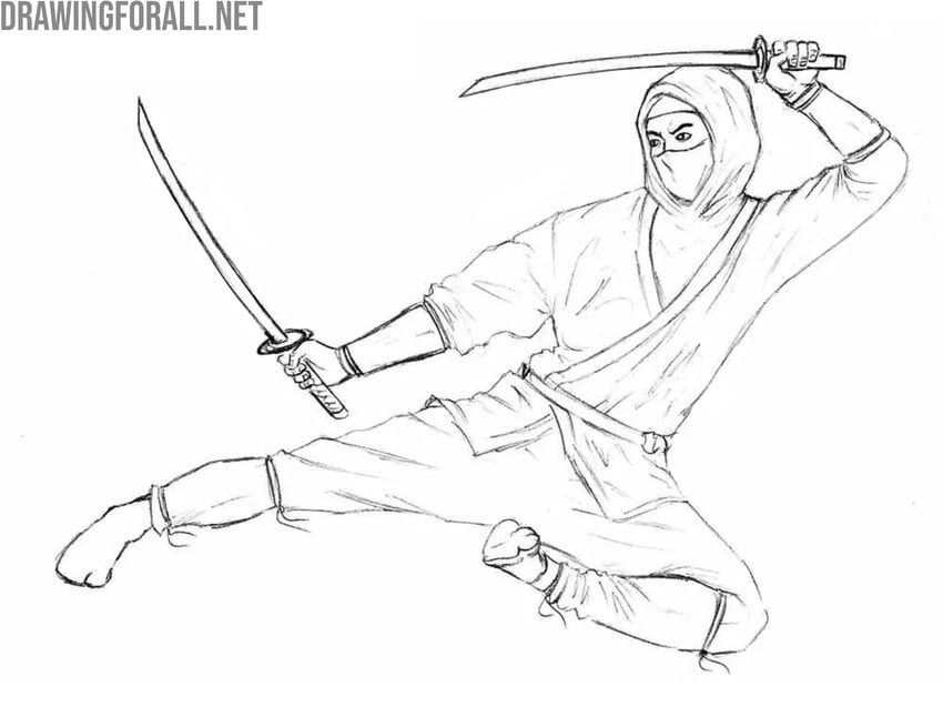 Detail the shinobi’s lower body