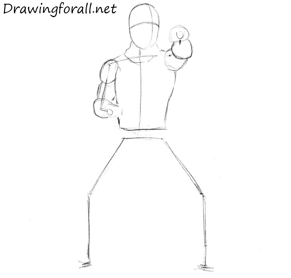 how to draw a ninja from Mortal Kombat