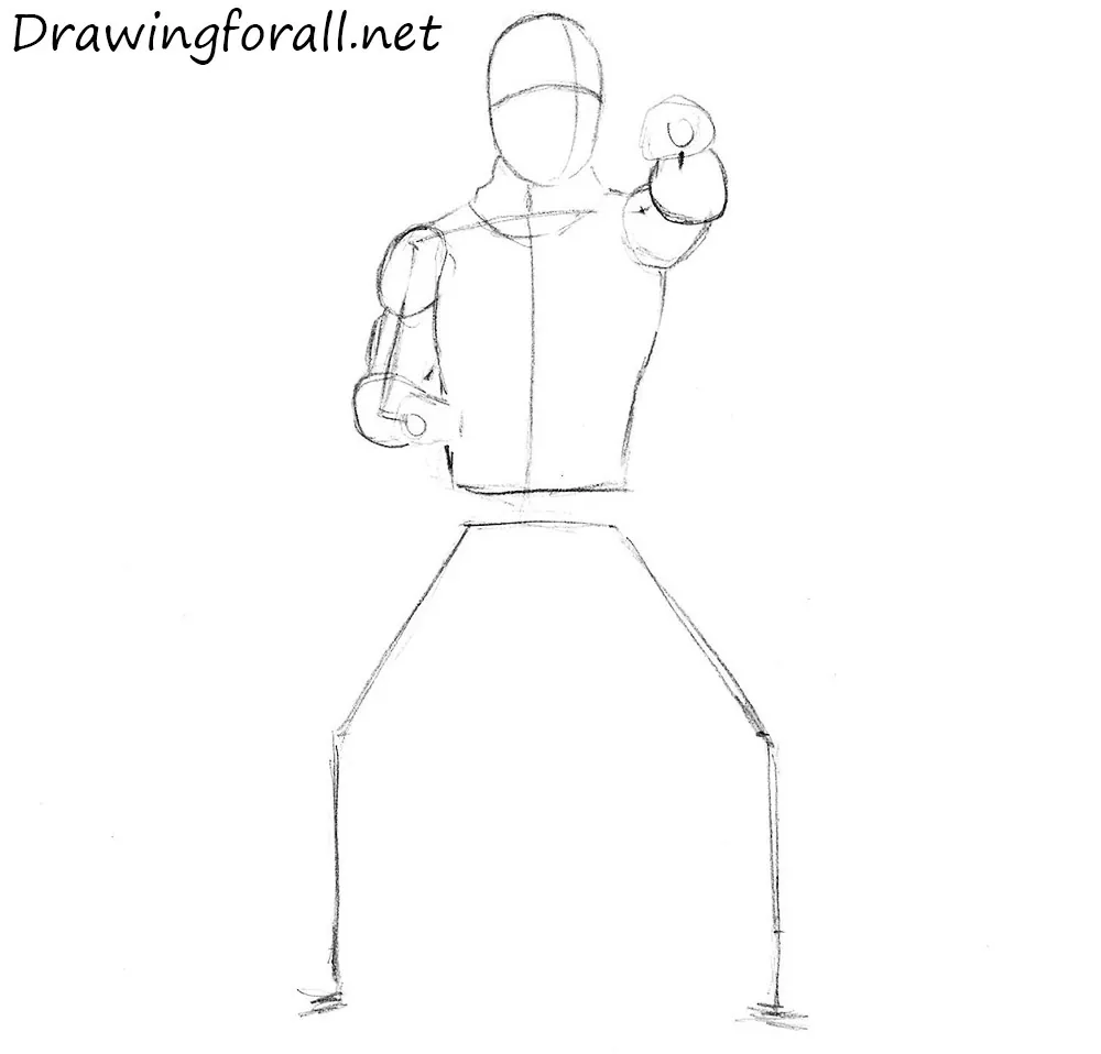 how to draw a ninja from Mortal Kombat