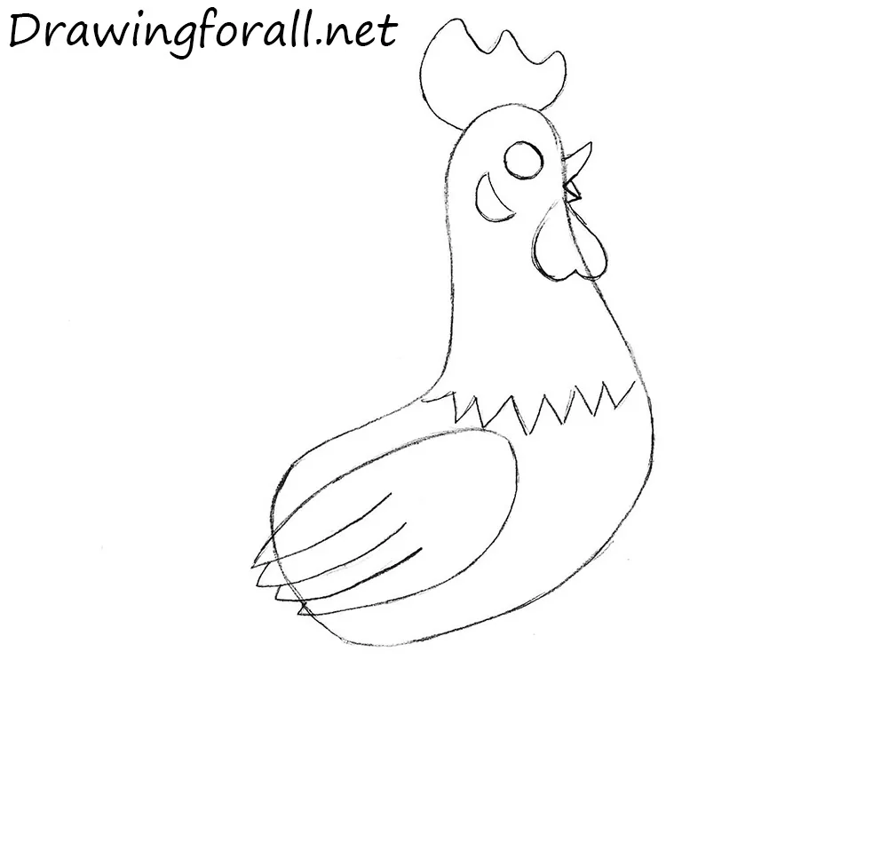 how to draw a cock for beginners