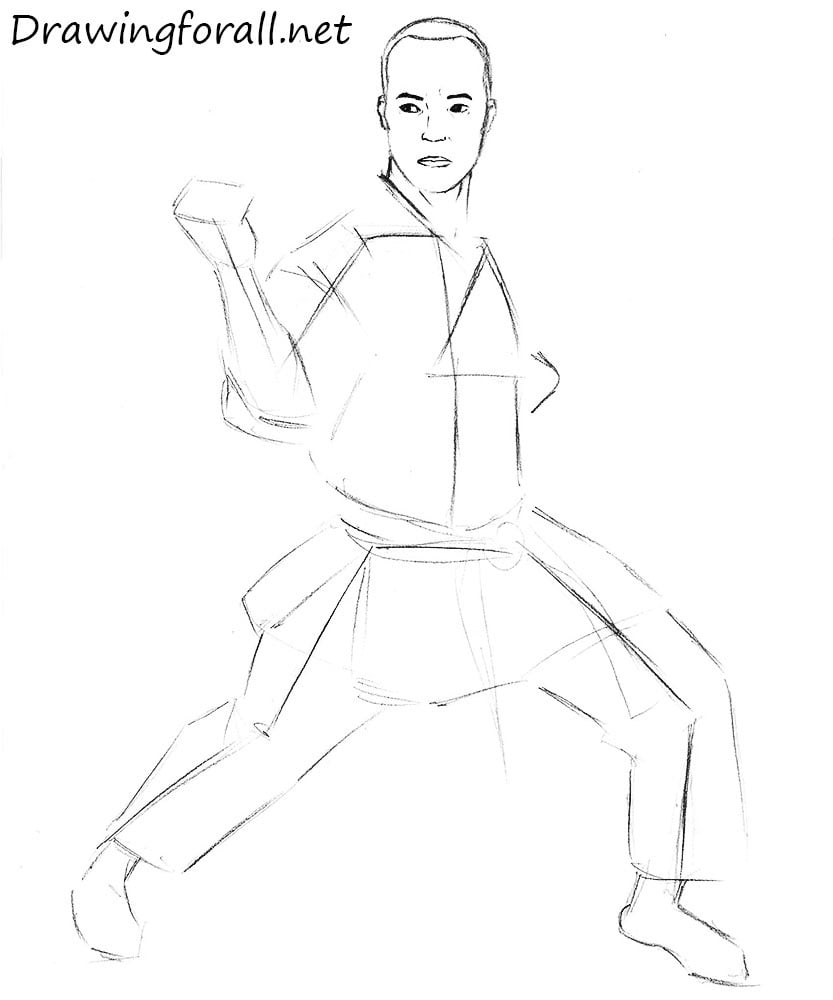 how to draw a karateka