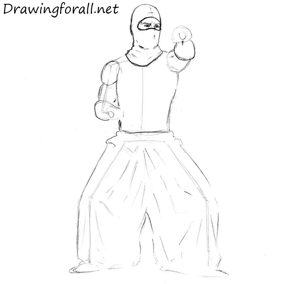 how to draw a ninja from movie