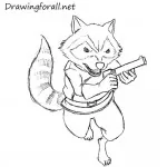 How to Draw Rocket Raccoon