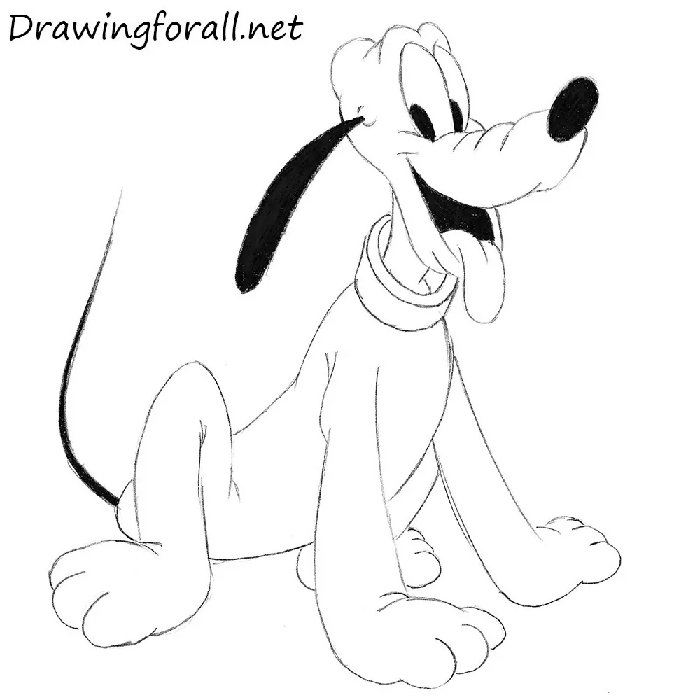 How to Draw Pluto from Mickey Mouse