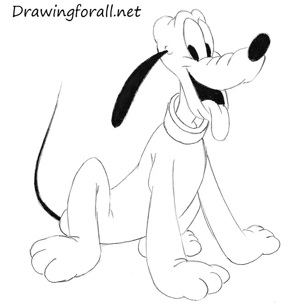 How to Draw Pluto from Mickey Mouse