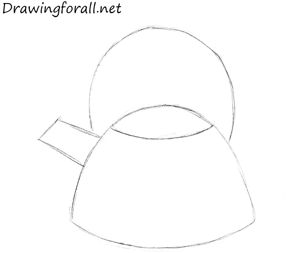 How to Draw a Kettle step by step