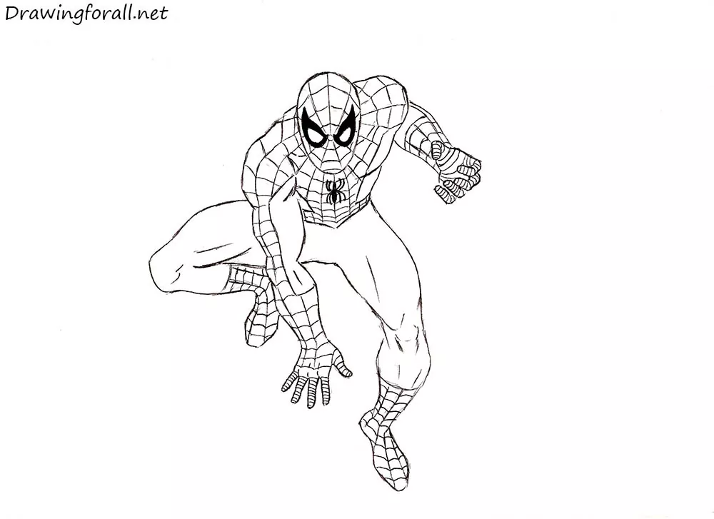 how to draw classic spider-man