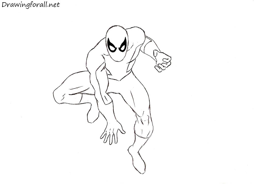 draw spider-man