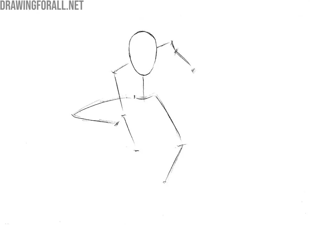 Mark the proportions of the superhero