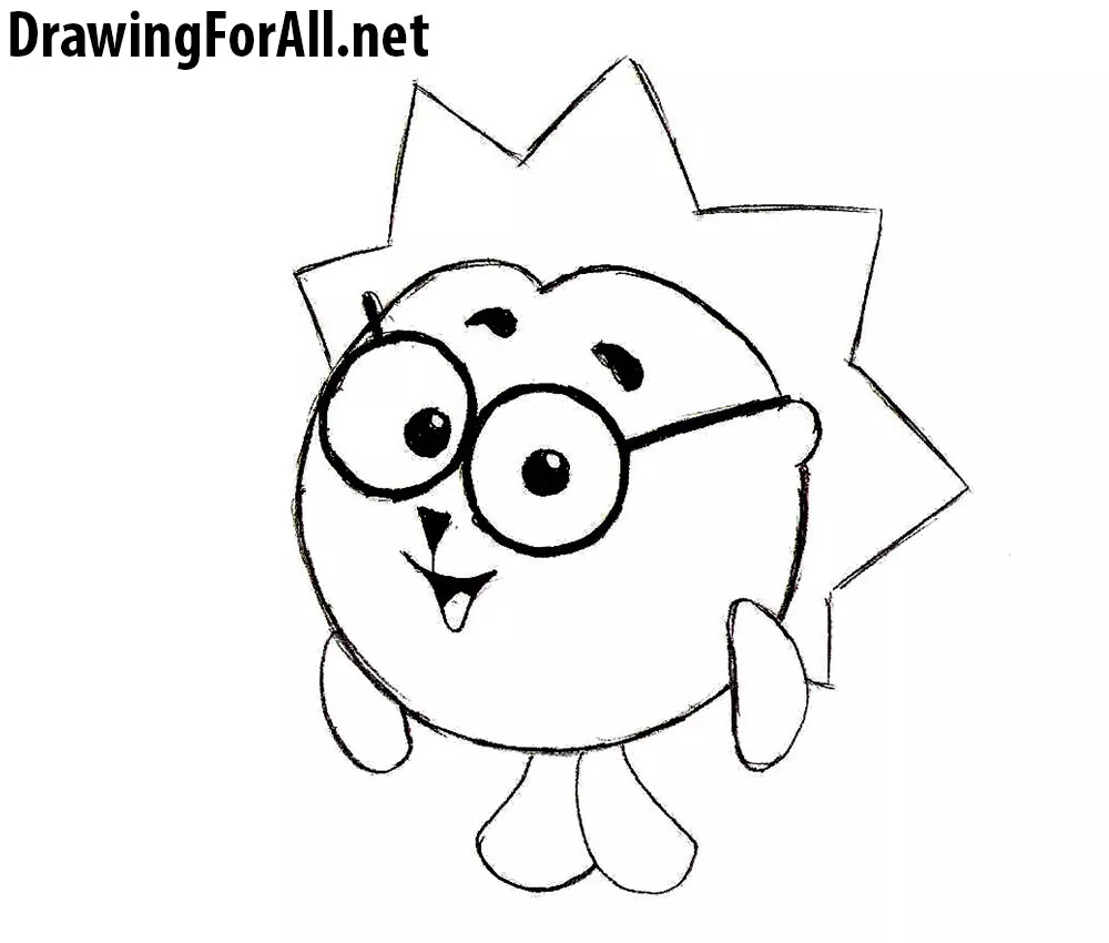 how to draw a cartoon hedgehog