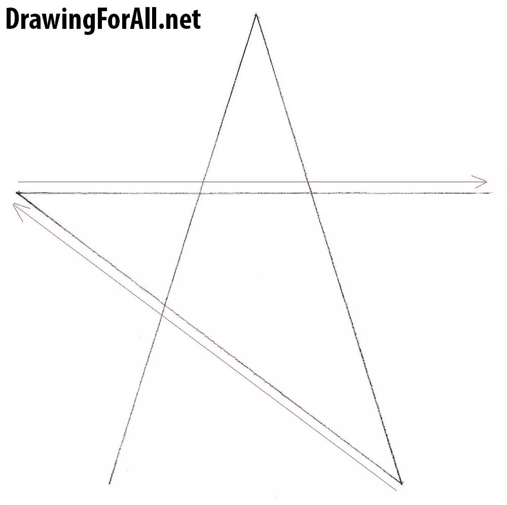 how to draw a star easy