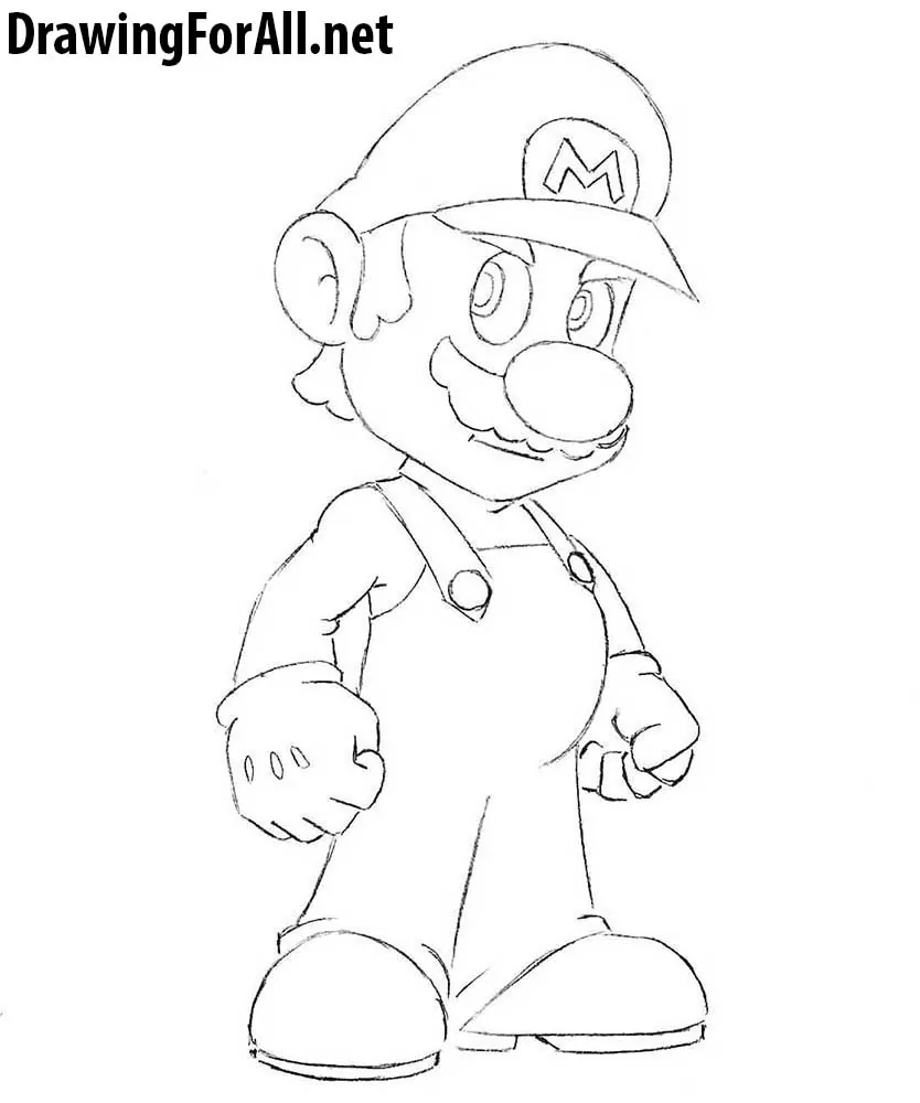 how to draw Mario