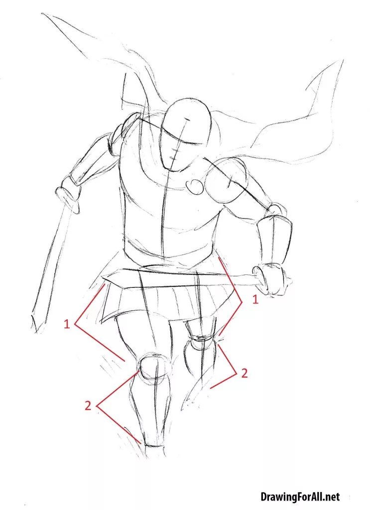 how to draw a roman soldier step by step by pencil