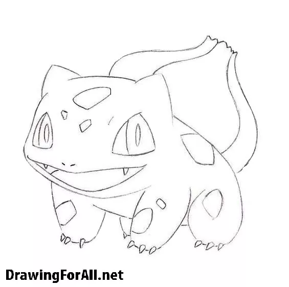 How to draw Bulbasaur from Pokemon