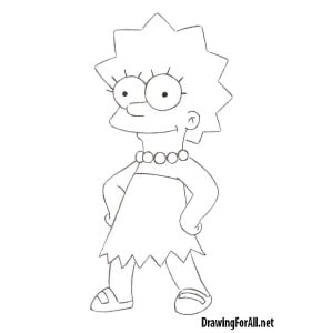 How to Draw Lisa Simpson Step by Step