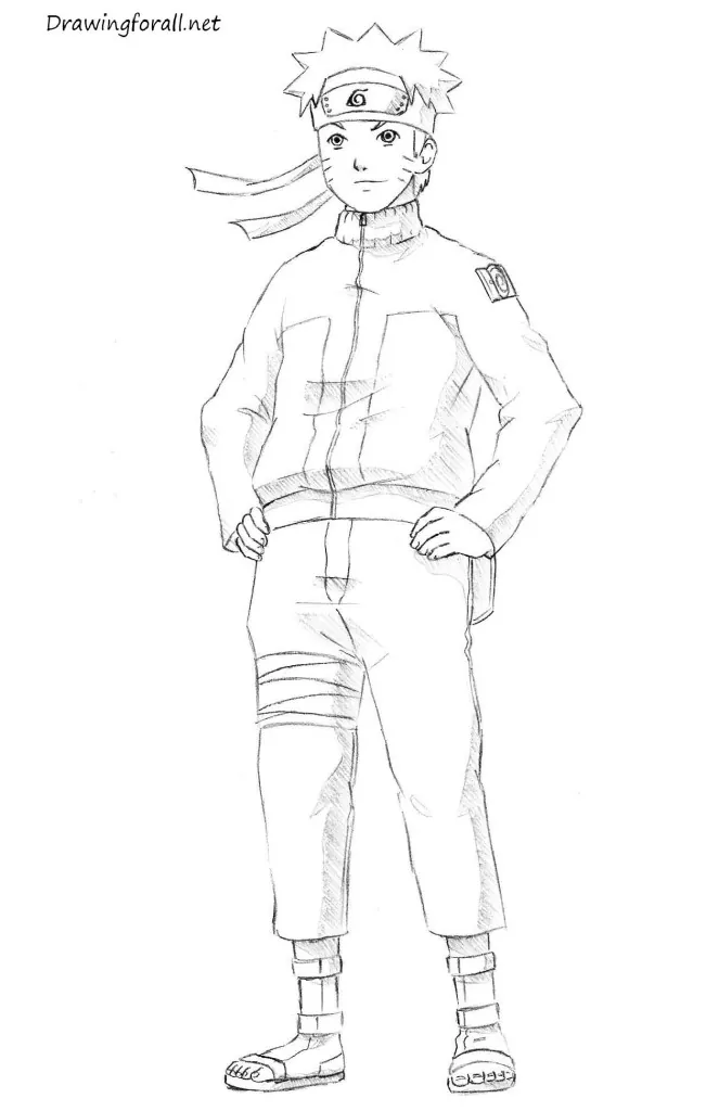 How to draw NARUTO (full body) step by step, EASY