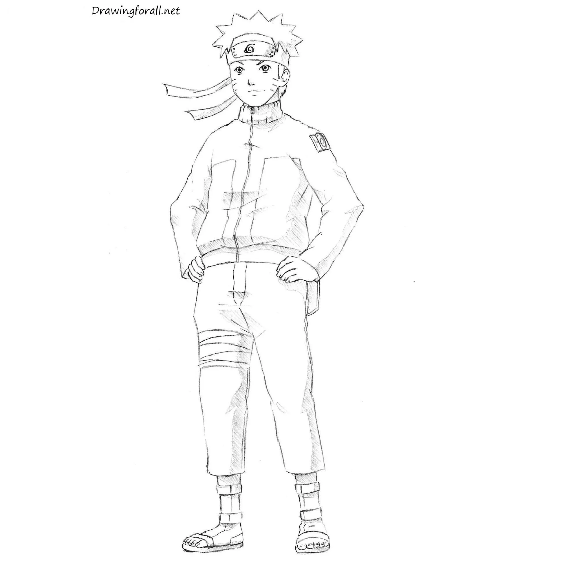 how to draw Naruto ( Sage Mode ) full body