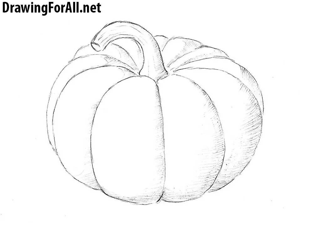 how to draw a pumpkin