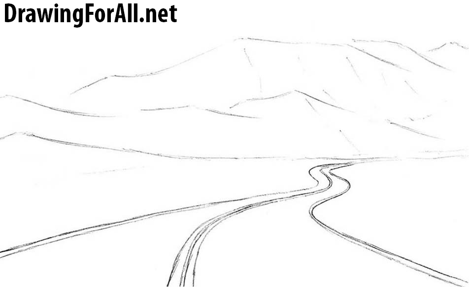how to draw a road