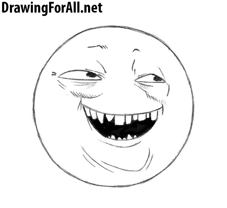 how to draw meme face