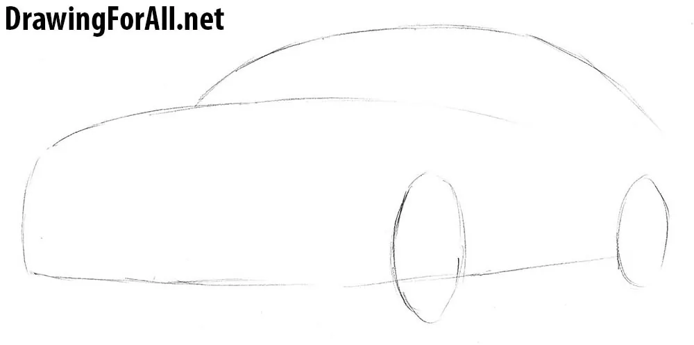 how to draw mercedes s-class step by step