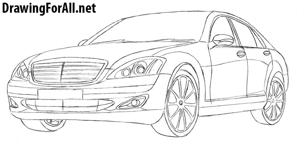 mercedes s class drawing