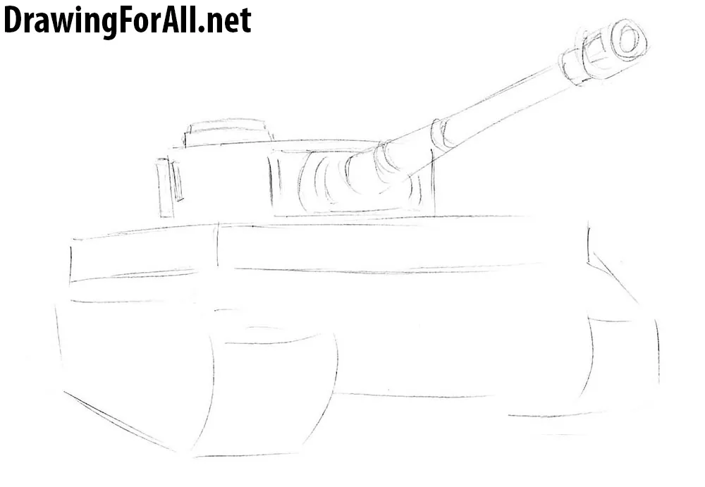 how to draw a tank easy