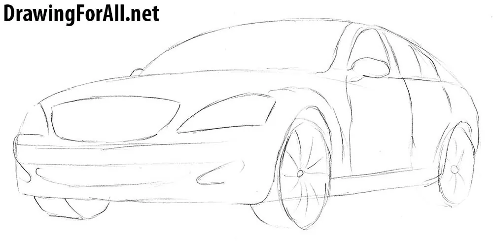 how to draw mercedes s221