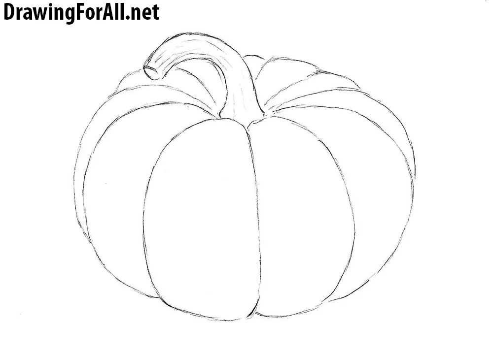 learn to draw a pumpkin