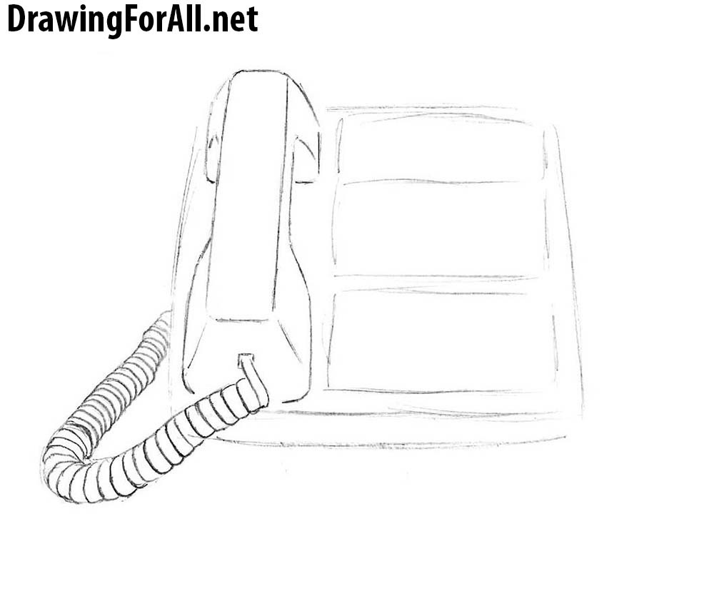 how to draw a phone step by step
