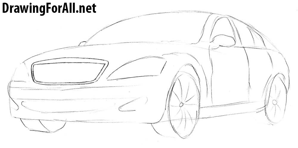 how to draw mercedes s class